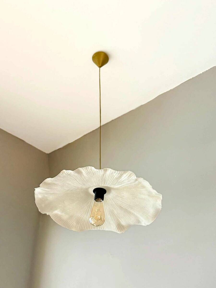 Opviq Pendelleuchte weiß Kunststoff B/H/T/L/D: ca. 58x75x58x58x58 cm E27 1 Brennstellen