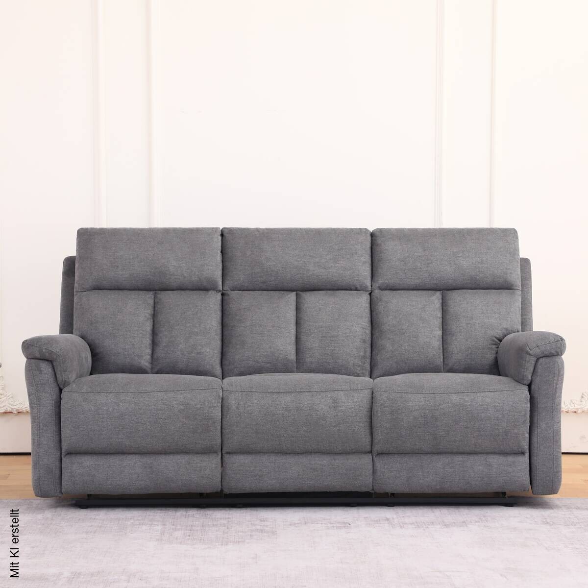 Sofa grau Polyester B/H/T: ca. 203x102x94 cm