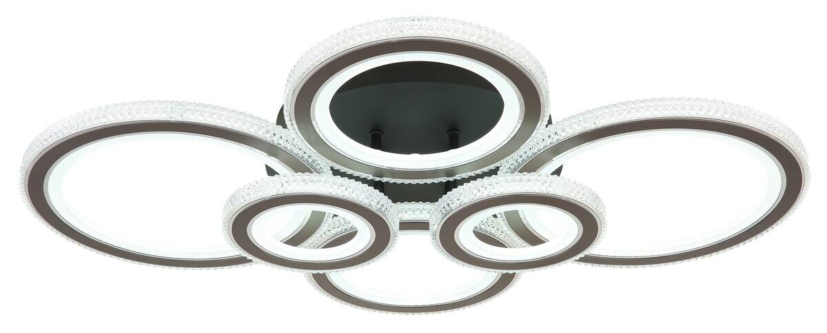 GLOBO LED-Deckenleuchte Kora schwarz Metall Kunststoff Acryl B/H/L: ca. 56x12x78 cm