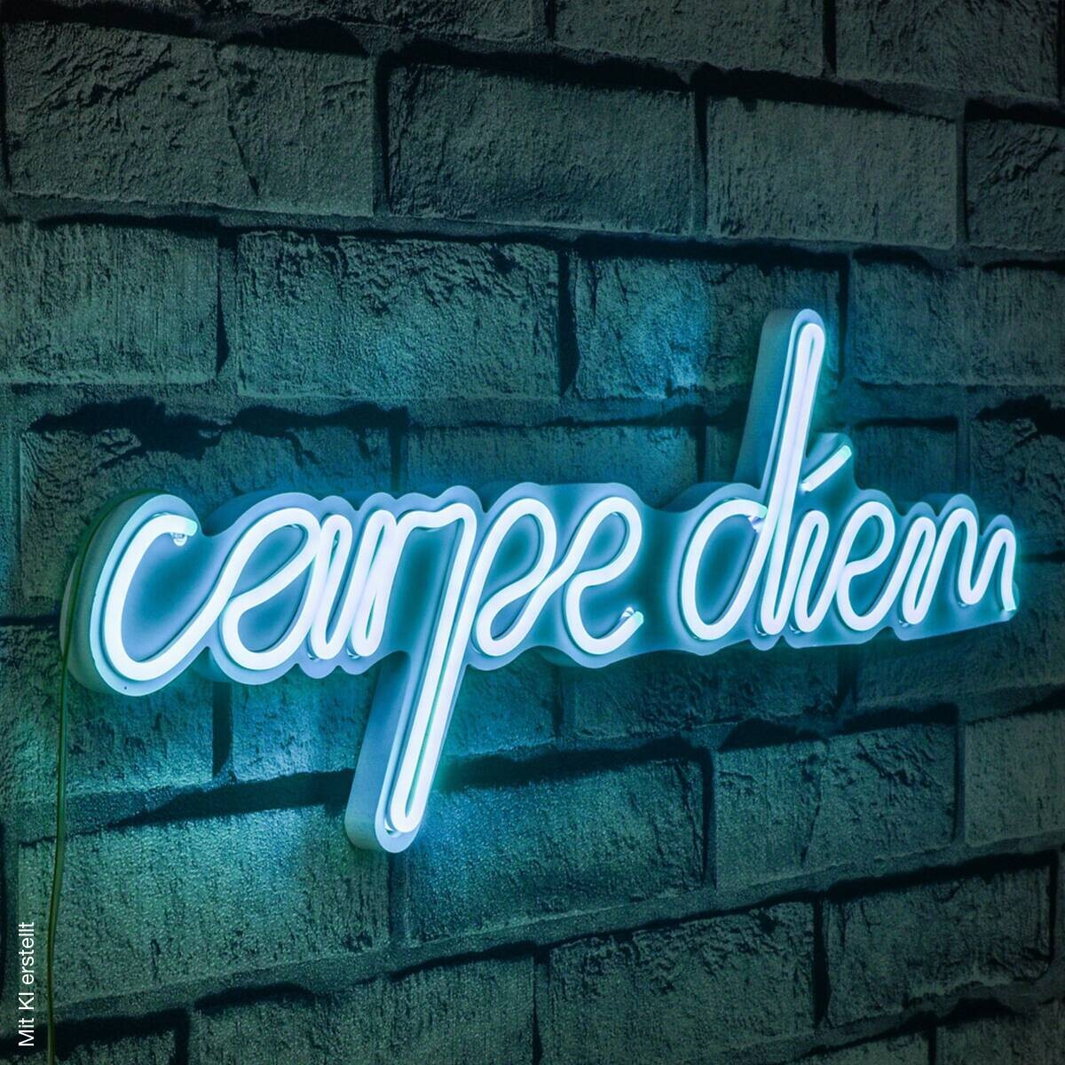 Opviq LED-Wandleuchte blau PVC B/H/T/L: ca. 53x20x2x53 cm