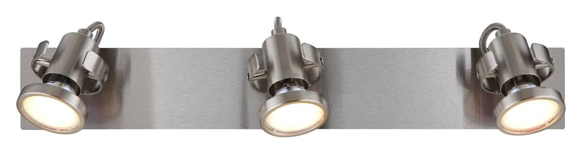 GLOBO Spot nickel B/H/L: ca. 10x13,2x46 cm GU10 3 Brennstellen