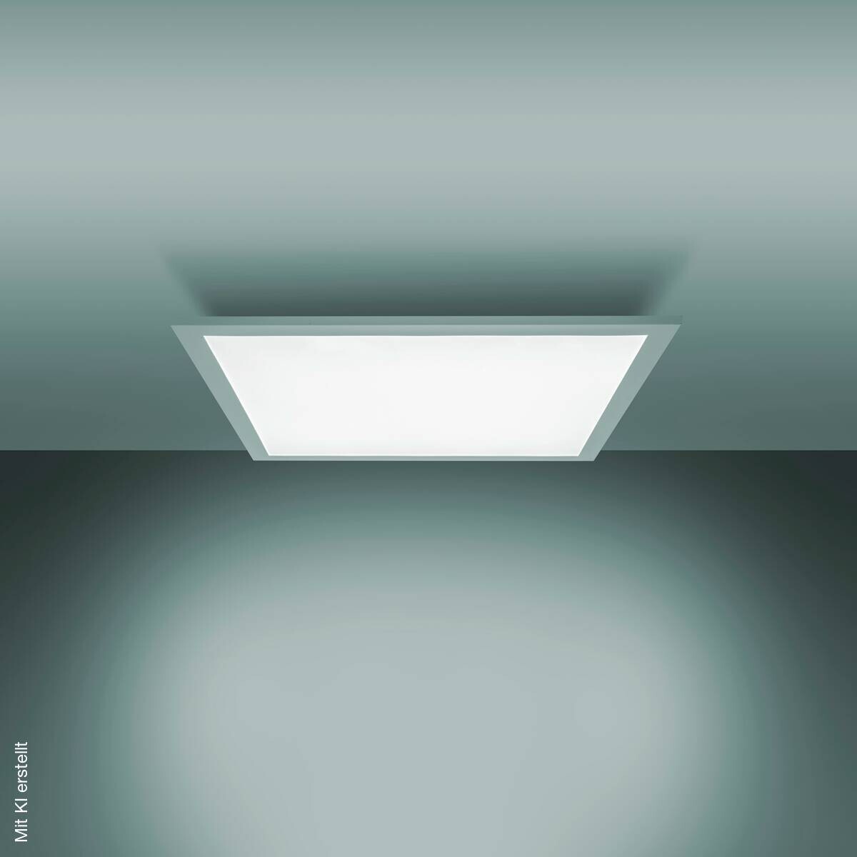 Näve Leuchten LED-Deckenpanel weiß Metall Kunststoff B/H/T: ca. 59,5x6x59,5 cm
