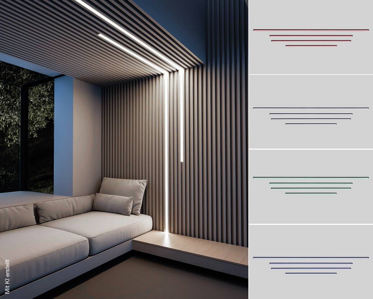 Nolo LED-Akustikpaneelbeleuchtung Line weiß