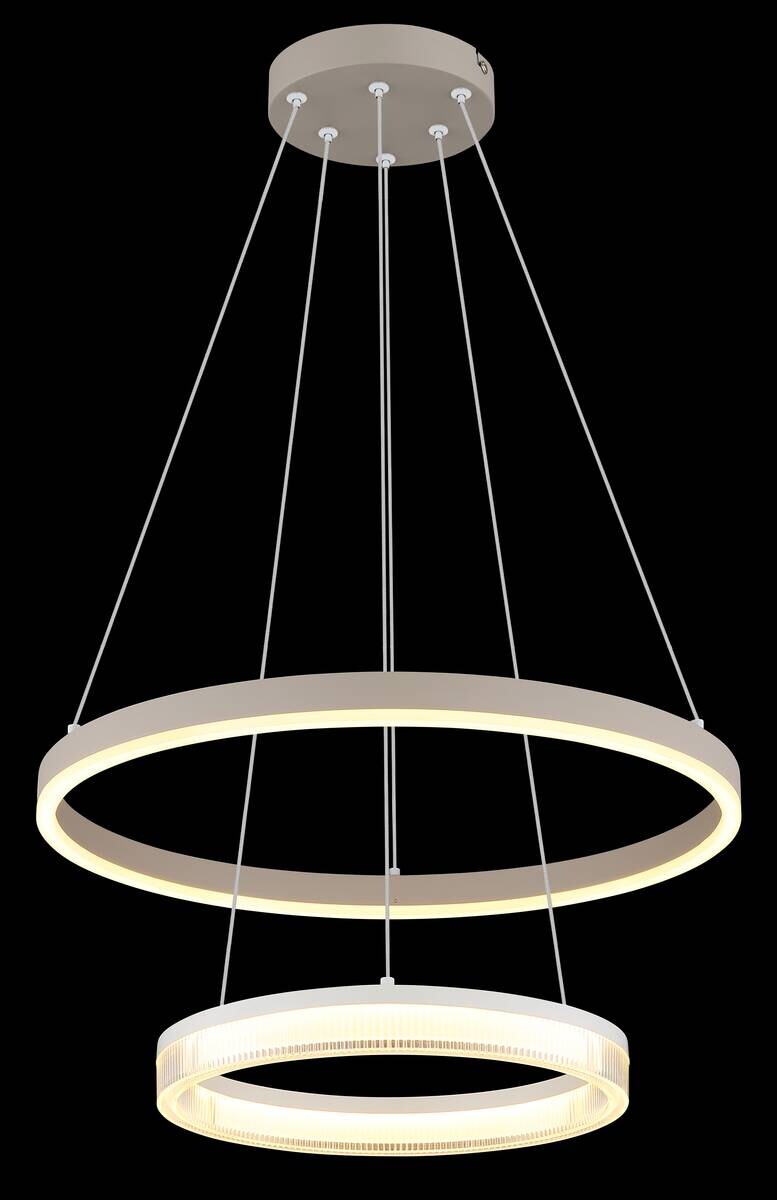 GLOBO Hängeleuchte weiß sand Kunststoff Metall H/D: ca. 150x50 cm 1.0 Brennstellen