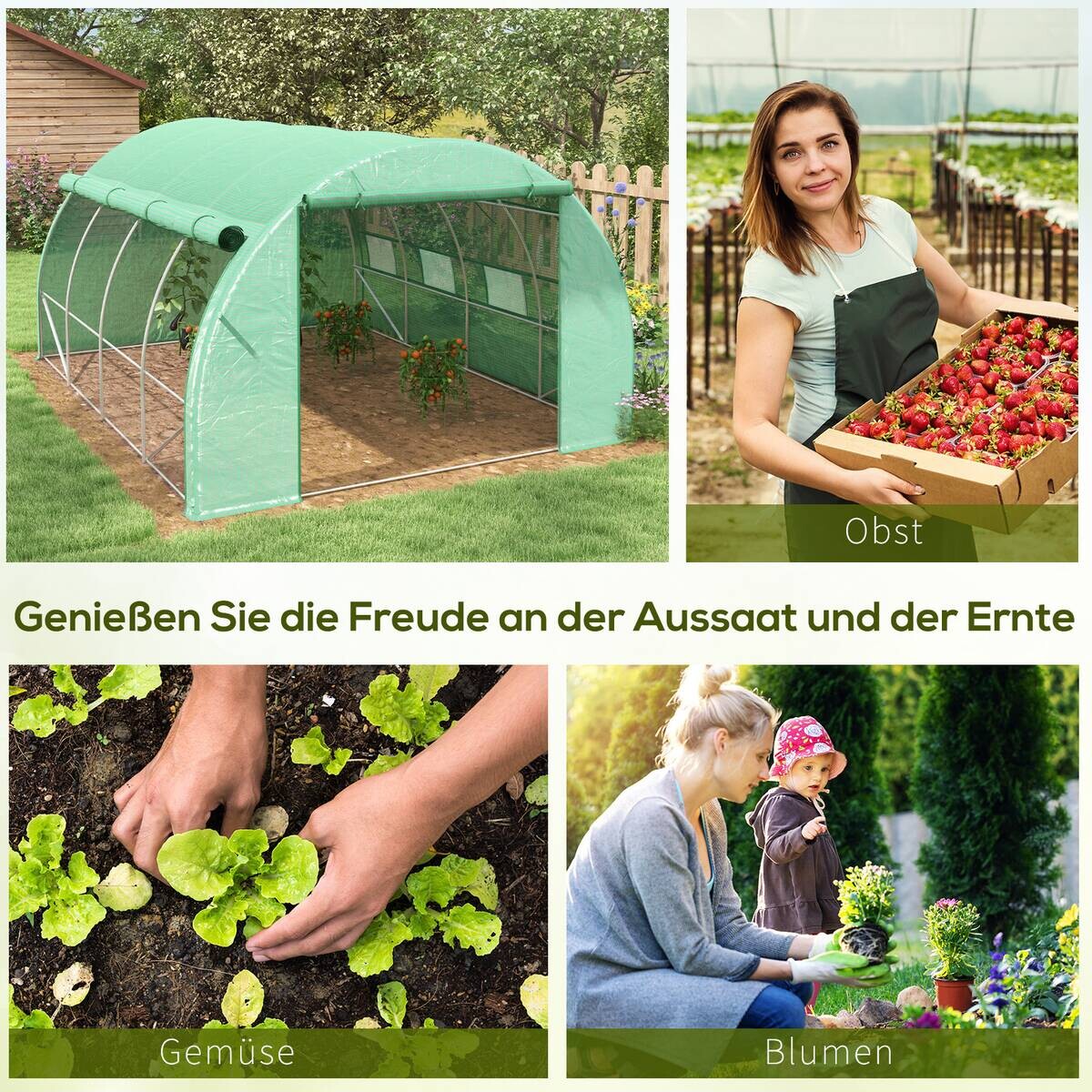 Outsunny Gewächshaus B/H/L: ca. 300x397x200 cm
