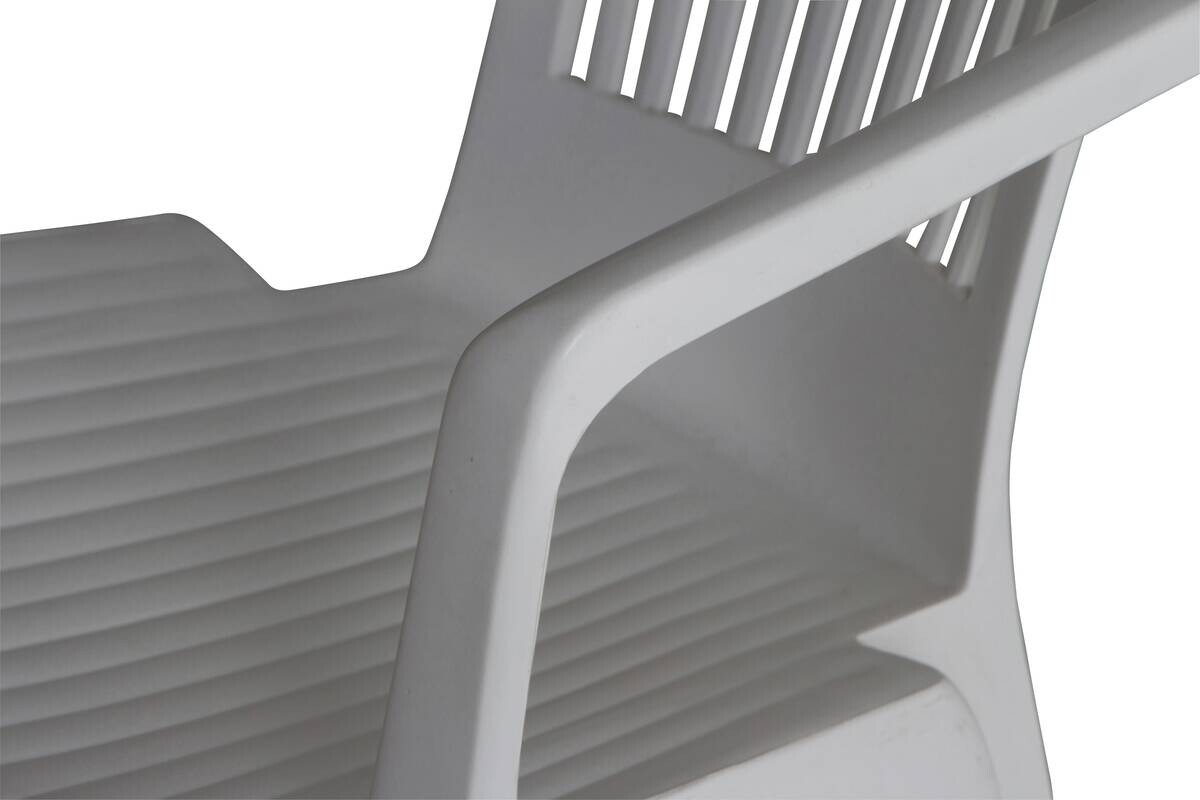 ProGarden Stapelsessel Vega weiß Kunststoff B/H/L: ca. 54x93x57 cm