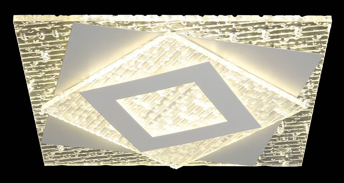 GLOBO LED-Deckenleuchte VELORA weiß Acryl Metall B/H/T: ca. 29x3,8x29 cm 1 Brennstellen