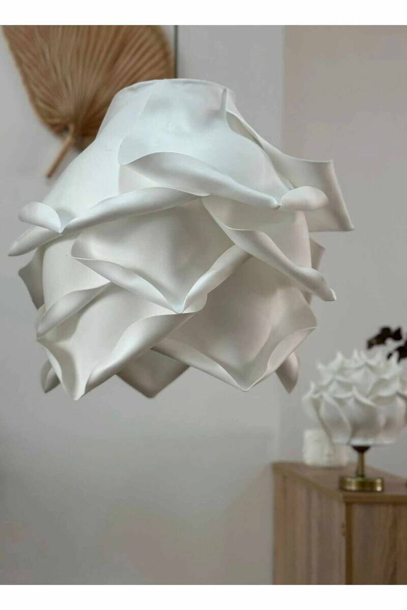 Opviq Pendelleuchte weiß Kunststoff B/H/T/L/D: ca. 58x125x58x58x58 cm E27 1 Brennstellen