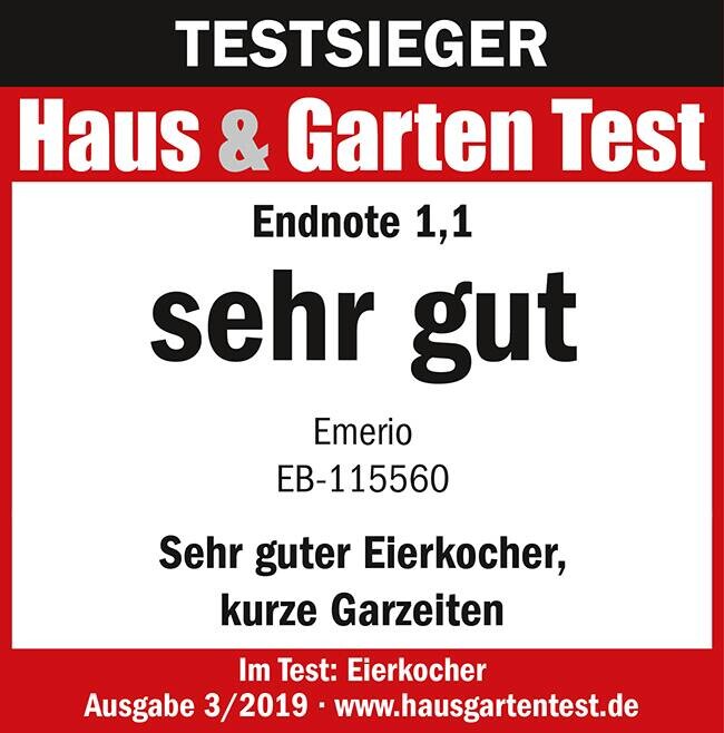 Emerio Eierkocher EB-115560.12 weiß Kunststoff Edelstahl B/H/T: ca. 18x17x14 cm
