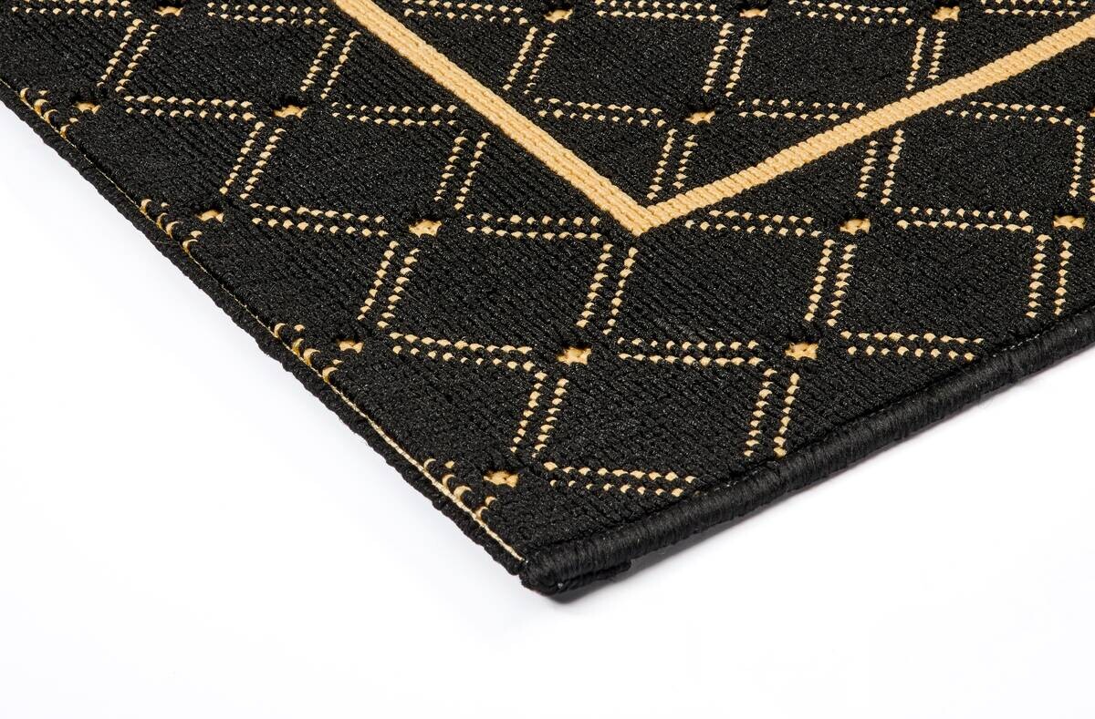 Webteppich Luxus schwarz B/L: ca. 160x230 cm