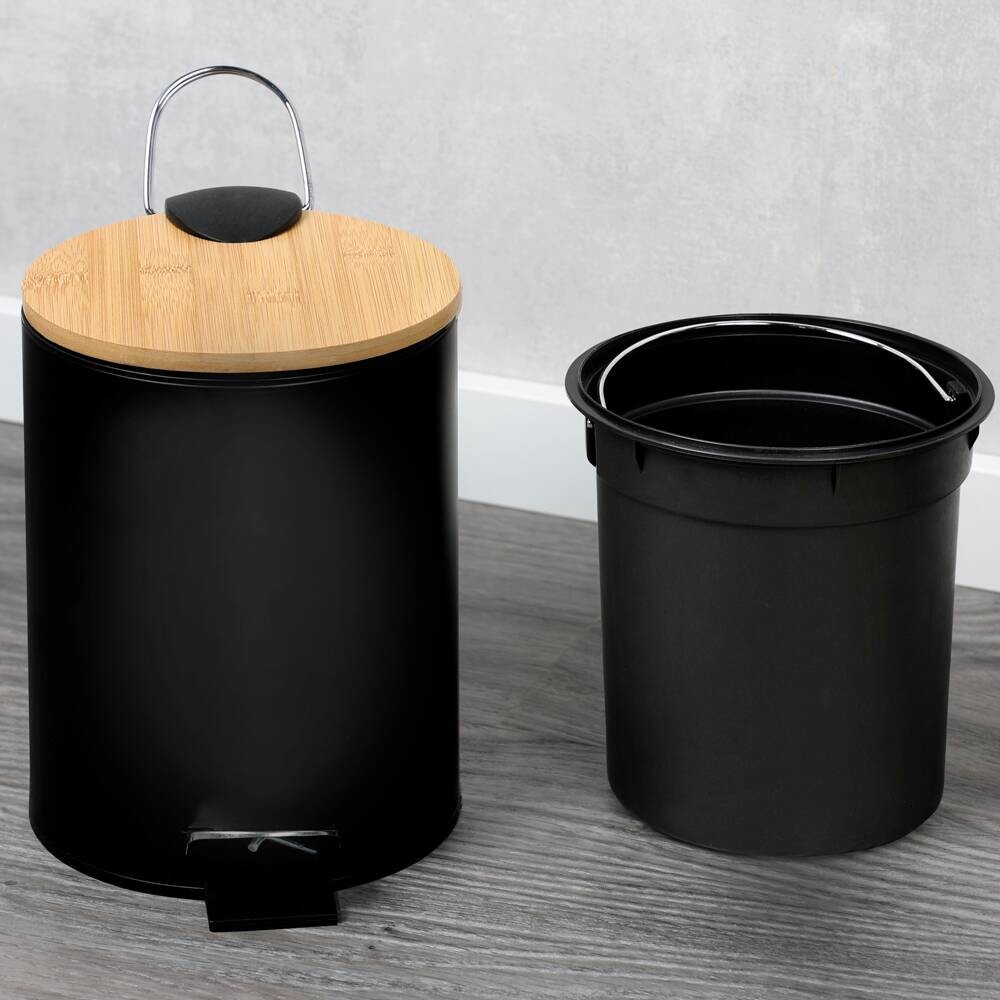 Kosmetikeimer schwarz Kunststoff B/H/L: ca. 17x24x17 cm ca. 3 l