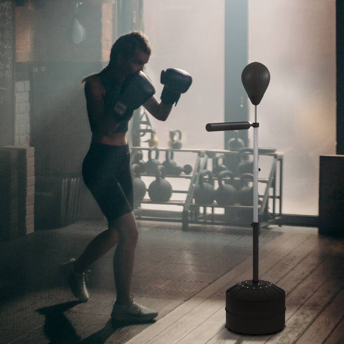 SPORTNOW Fitness-Zubehör schwarz Edelstahl B/H/L: ca. 48x76x205 cm