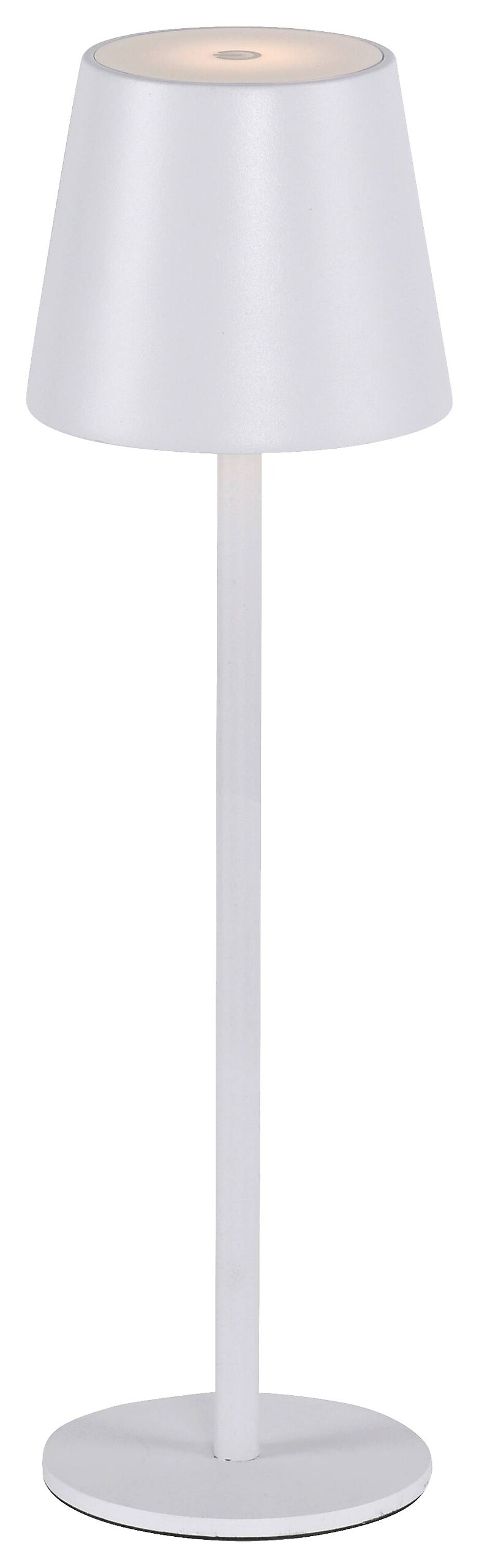 Just Light Akku-Tischleuchte EURIA weiß Metall Kunststoff B/H/D: ca. 11x37x11 cm 1 Brennstellen