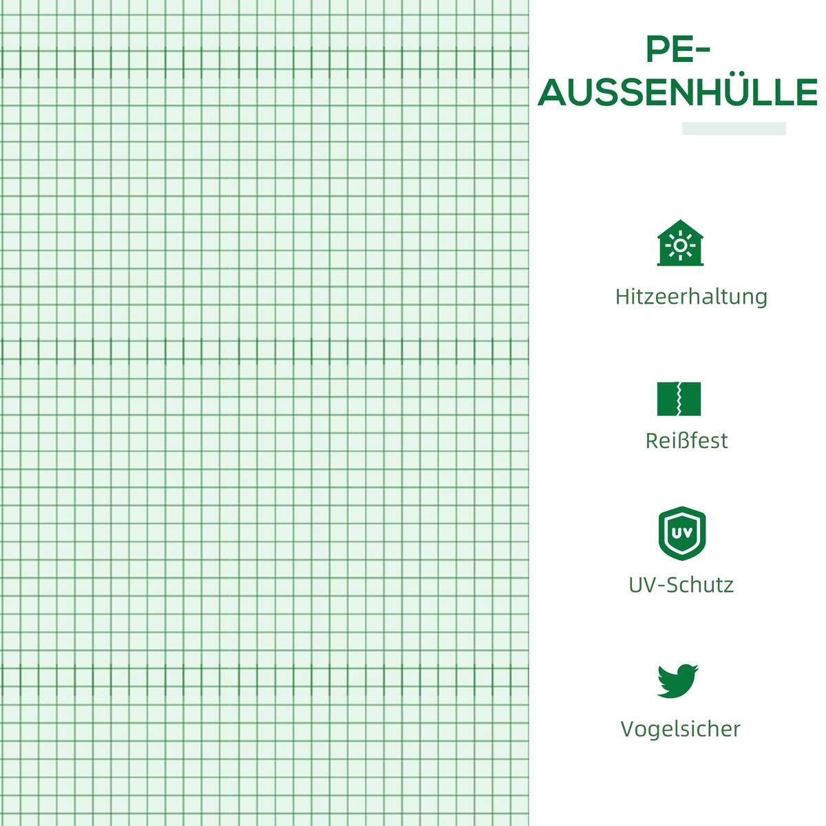 Outsunny Gewächshaus B/H/L: ca. 60x60x120 cm