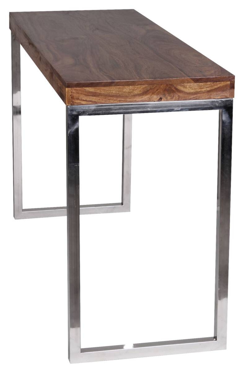 Konsolentisch natur Chrom Echtholz Metall B/H/T: ca. 120x76x45 cm