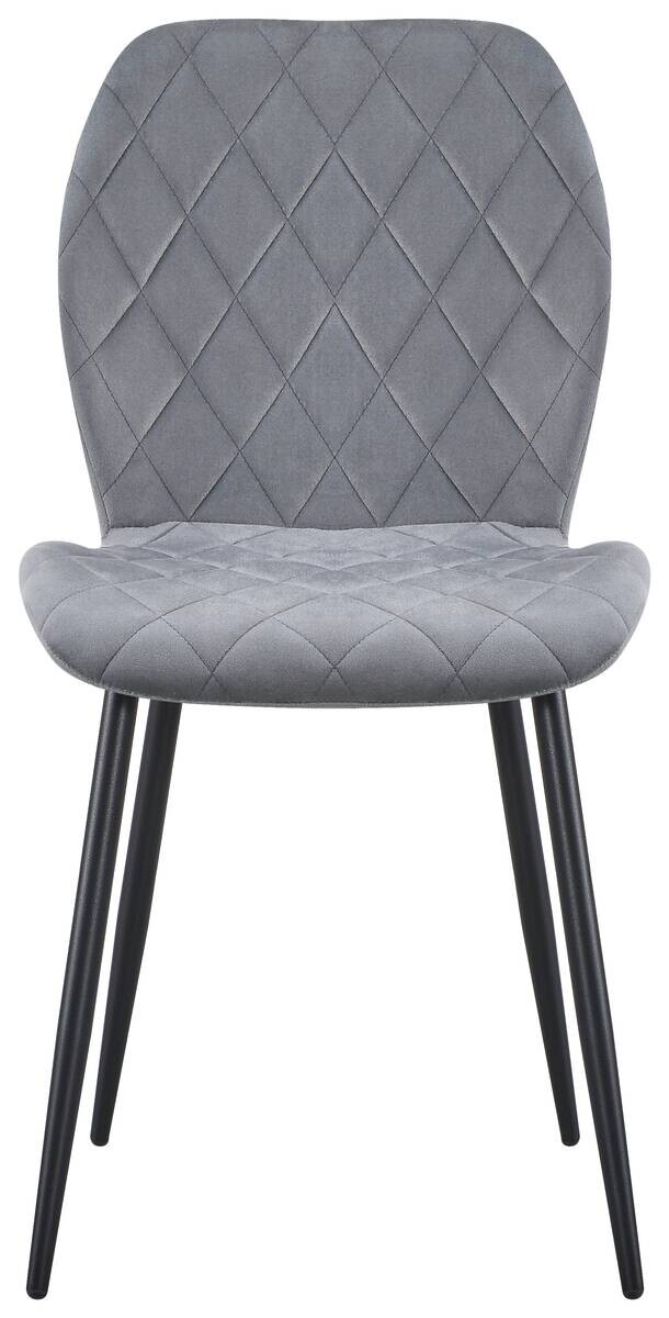 Stuhl Zoe grau Samtoptik B/H/T: ca. 45x85x58 cm