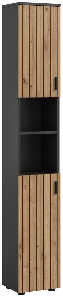 Badhochschrank Mone Basalt Nachbildung Artisan Oak Nachbildung B/H/T: ca. 30x192x30 cm