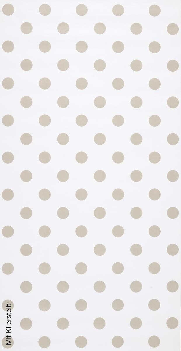 Vliestapete Punkte weiß beige B/L: ca. 53x1005 cm