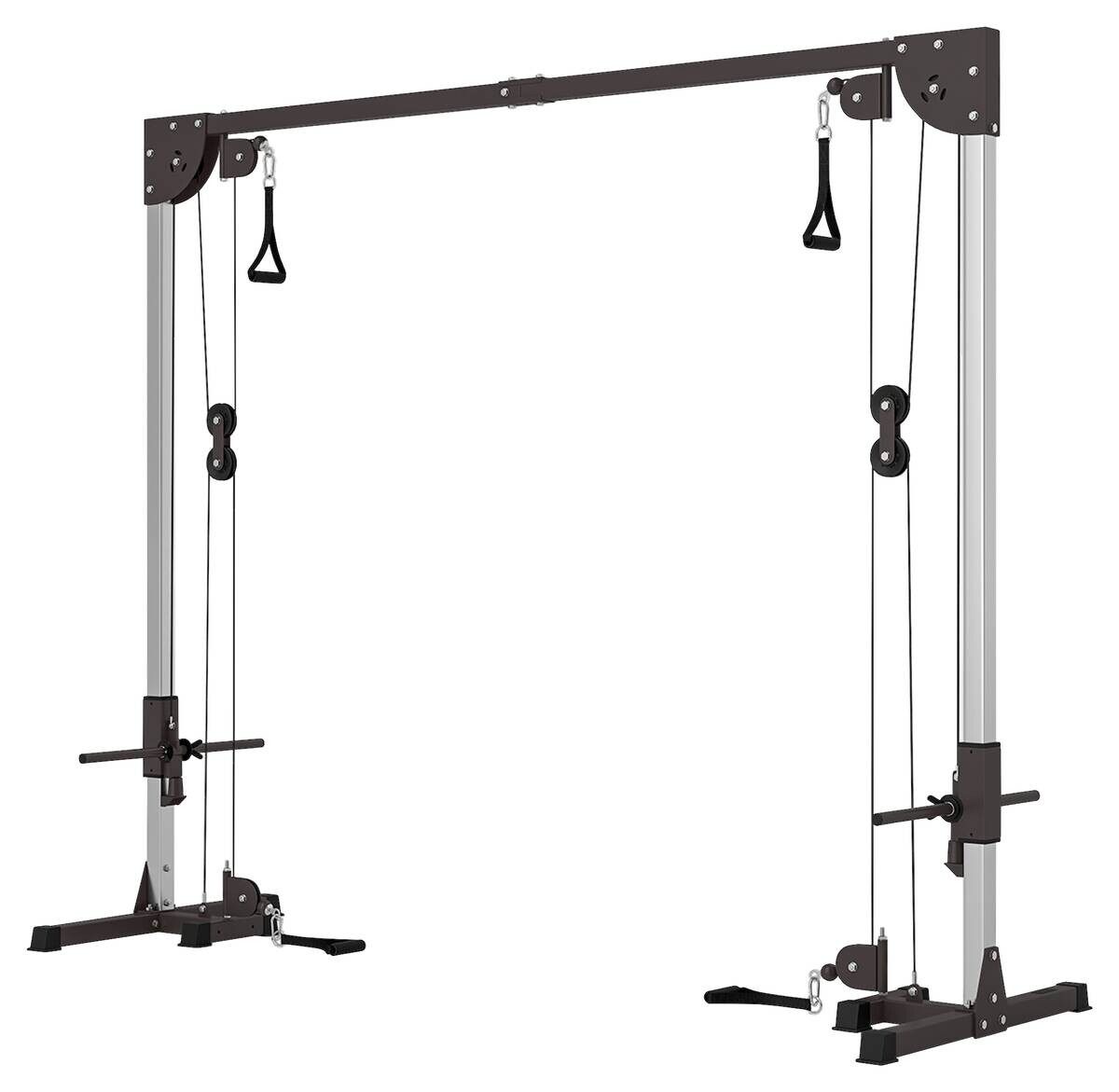 SPORTNOW Kabelzugstation schwarz Stahl B/H/L: ca. 85x207x245 cm