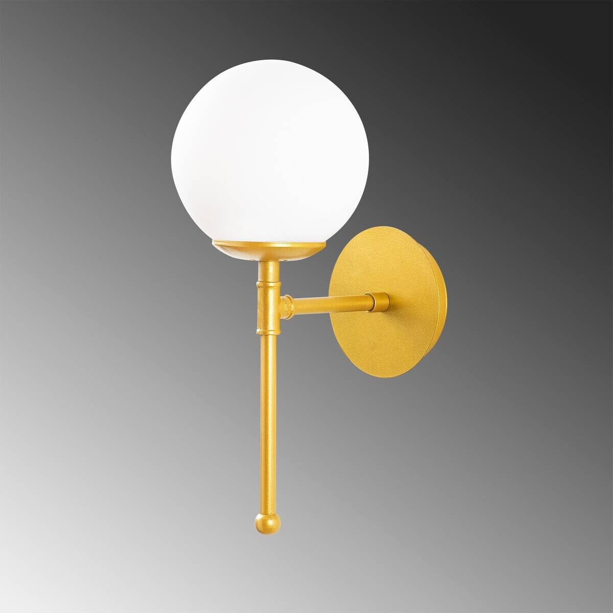 Opviq Wandleuchte gold Glas Metall B/H/L: ca. 20x35x15 cm E27 1 Brennstellen
