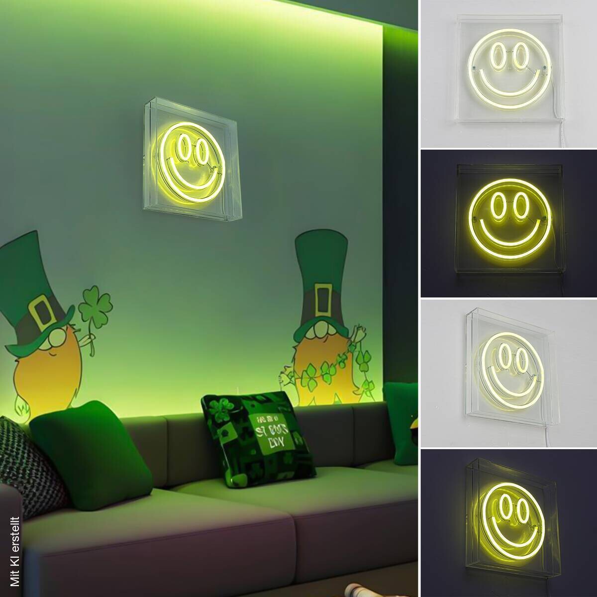 Nolo LED-Dekoleuchte Smily B/H/T: ca. 23x23x4,7 cm