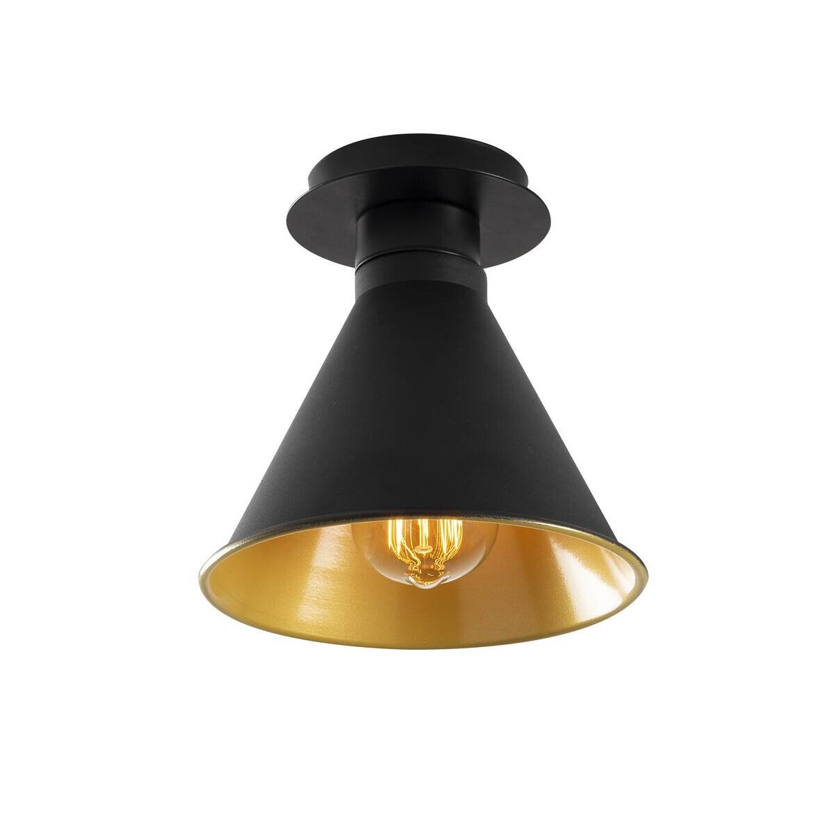 Opviq Deckenleuchte Berceste schwarz Metall B/H/T/L/D: ca. 20x24x20x20x20 cm E27 1 Brennstellen