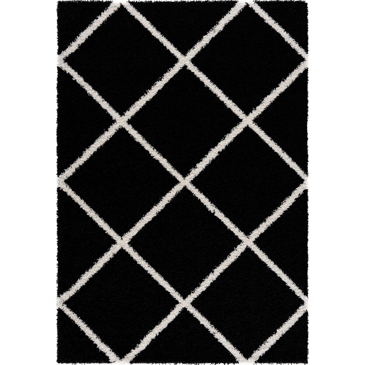 Sanat Hochflorteppich MADRID schwarz B/L: ca. 200x290 cm