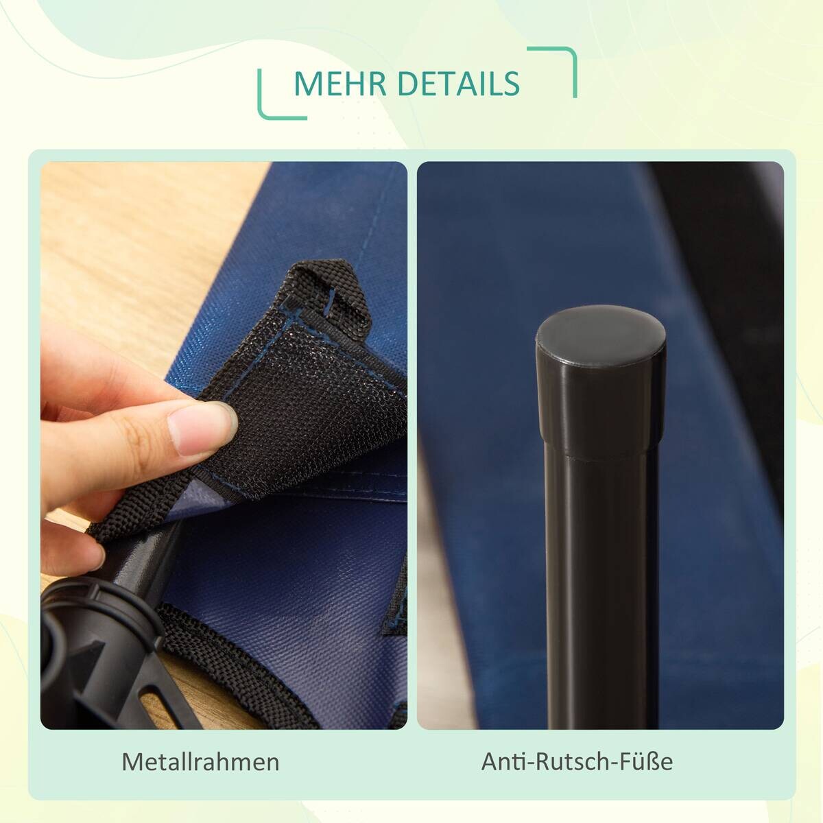 PawHut Hunde-Zubehör blau Edelstahl B/H/L: ca. 61x76x18 cm