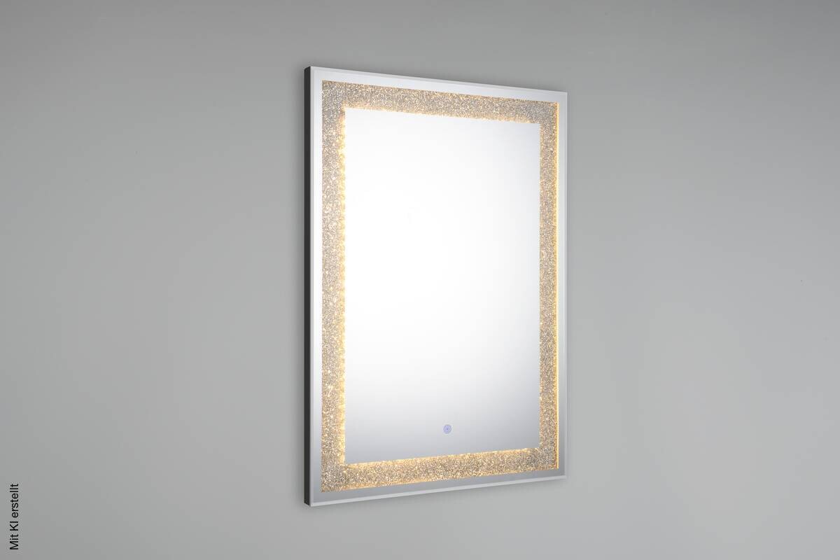 Mirrors & More LED-Spiegel Hermine glasklar B/H: ca. 50x70 cm