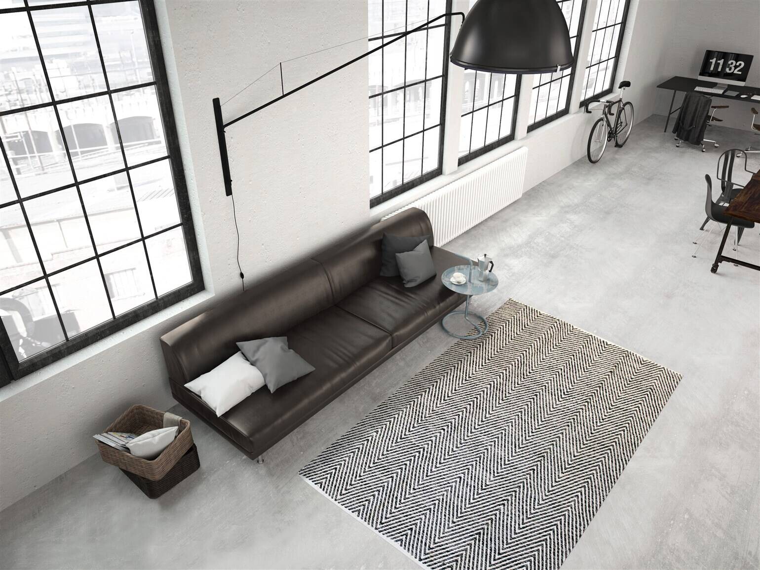 Kayoom Flachflorteppich Aperitif 510 grau B/H/L: ca. 160x0,7x230 cm