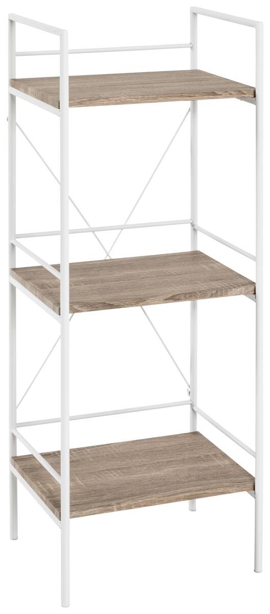 Regal Eiche Optik weiß lackiert MDF B/H/T: ca. 34x96x27 cm