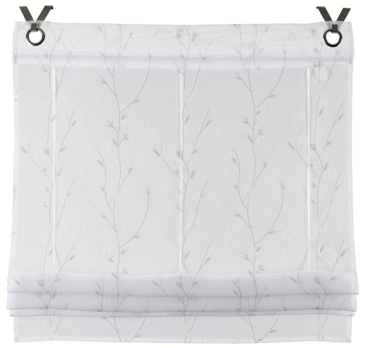 POCOline Bändchenrollo Barbara grau 100% Polyester B/L: ca. 60x170 cm