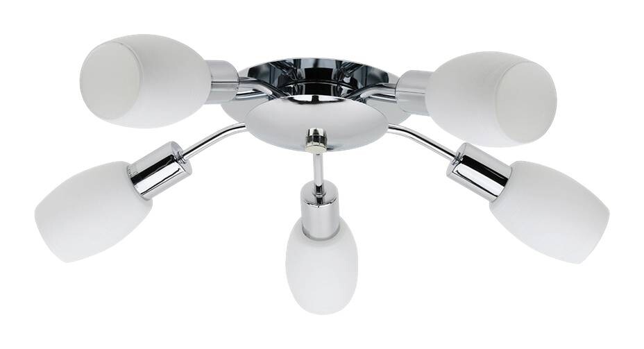 SPOT Light Deckenleuchte Tosca silber Metall H/D: ca. 9,5x40 cm E14 5 Brennstellen