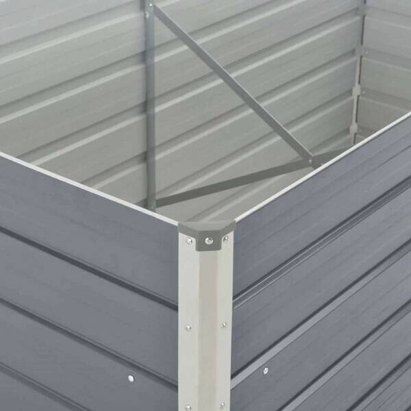 Hochbeet grau Metall B/H/L: ca. 80x77x160 cm