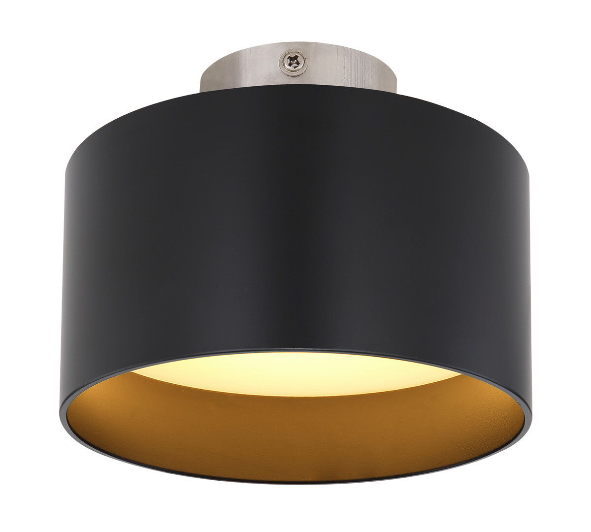 GLOBO Deckenleuchte Jenny schwarz Satiniert Aluminium Kunststoff H/D: ca. 11x14 cm