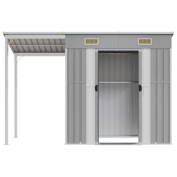vidaXL Gartenhaus grau B/H/T: ca. 277x181x110,5 cm