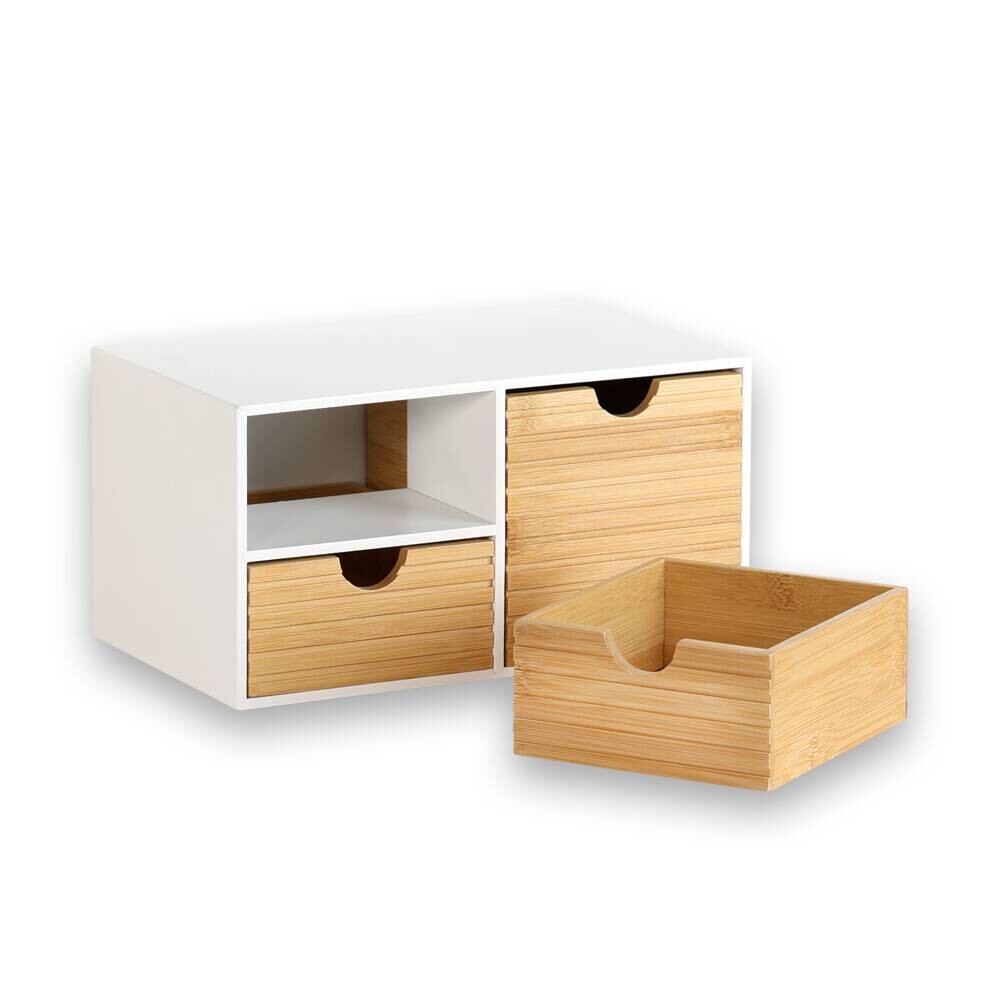 Organizer weiß Holz B/H/L: ca. 16x14x27 cm