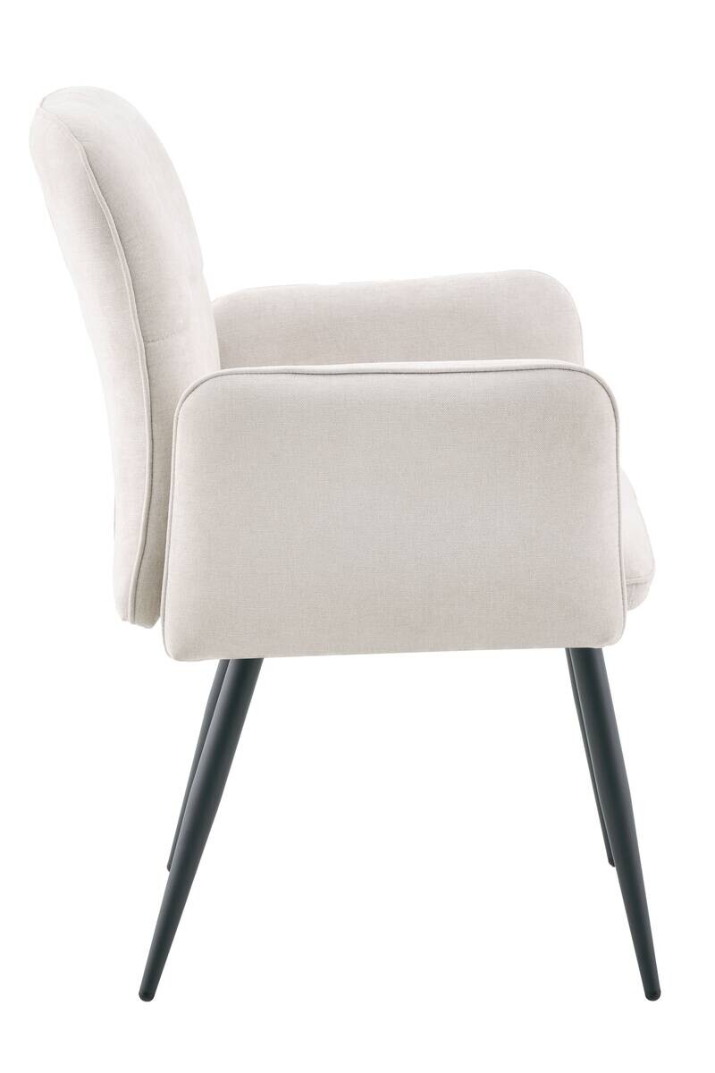 Armlehnstuhl Marla beige Webstoff B/H/T: ca. 60x89x62 cm