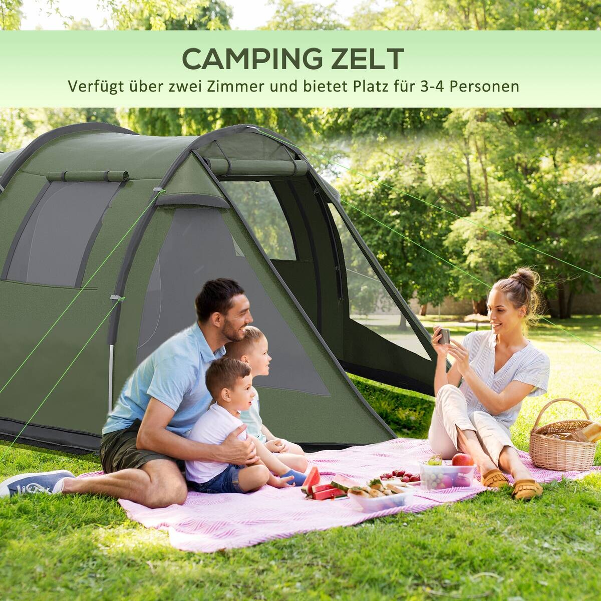 Outsunny Campingzelt B/H/L: ca. 264x172x475 cm