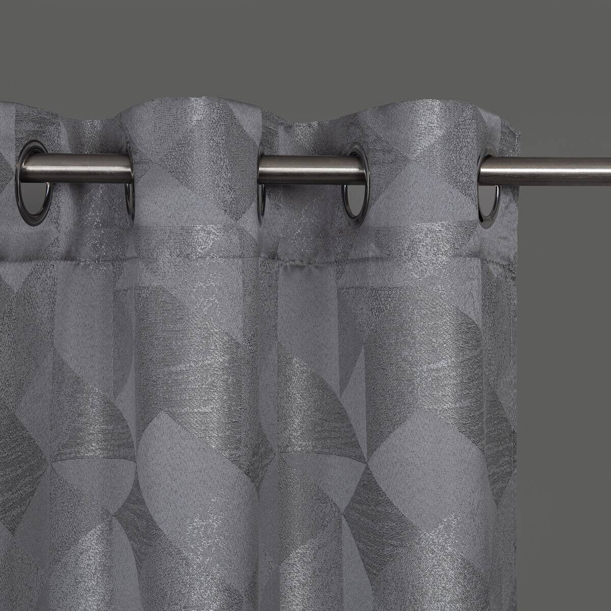 Ösenvorhang Chemnitz hellgrau B/L: ca. 140x245 cm