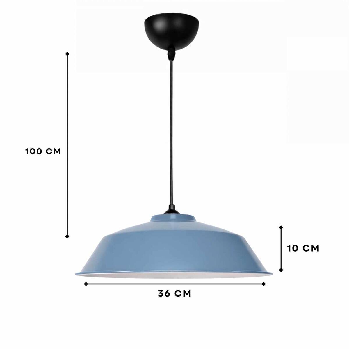 Opviq Pendelleuchte blau B/H/T: ca. 35,5x120x35,5 cm E27 1 Brennstellen