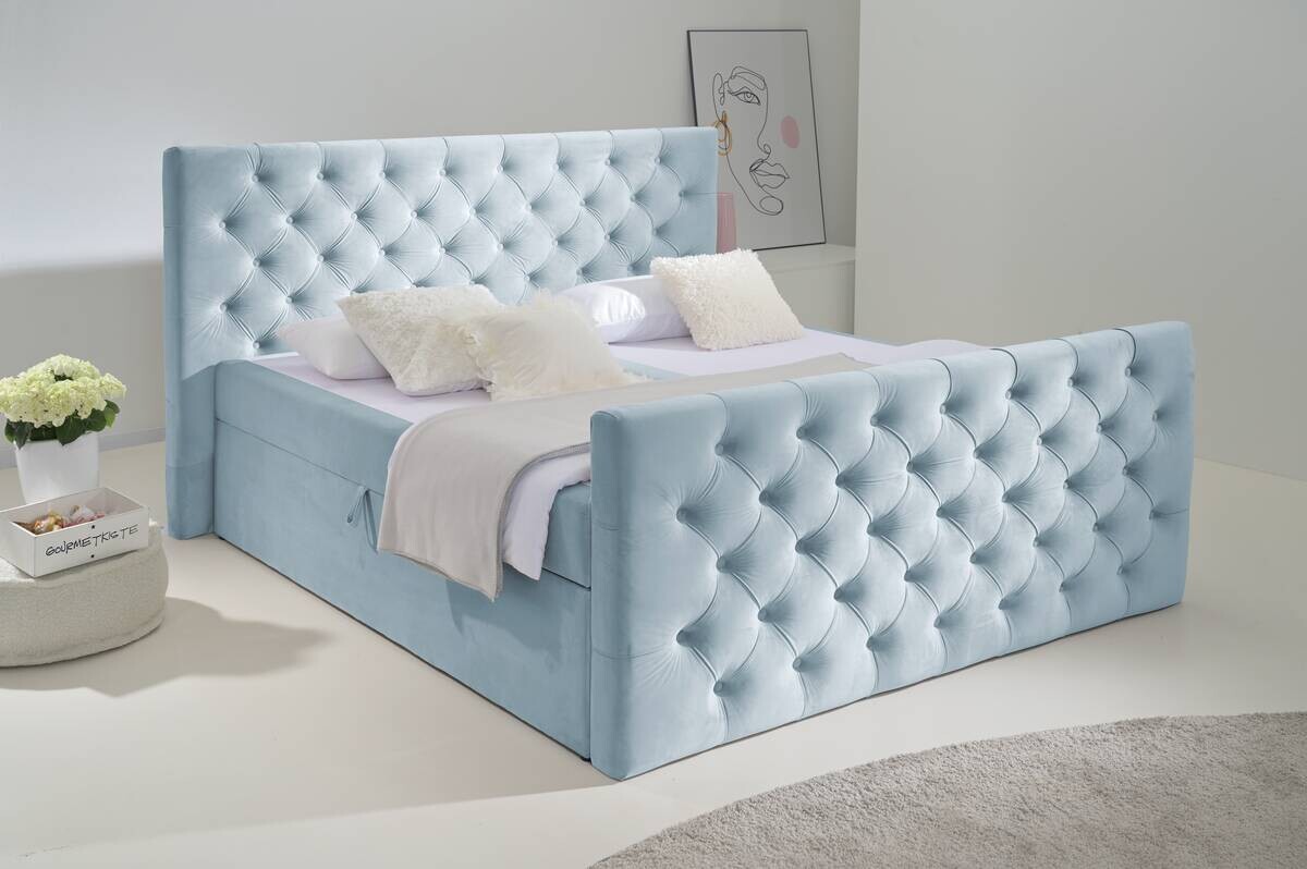 Boxbett Glow hellblau Liegefläche B/L: ca. 180x200 cm