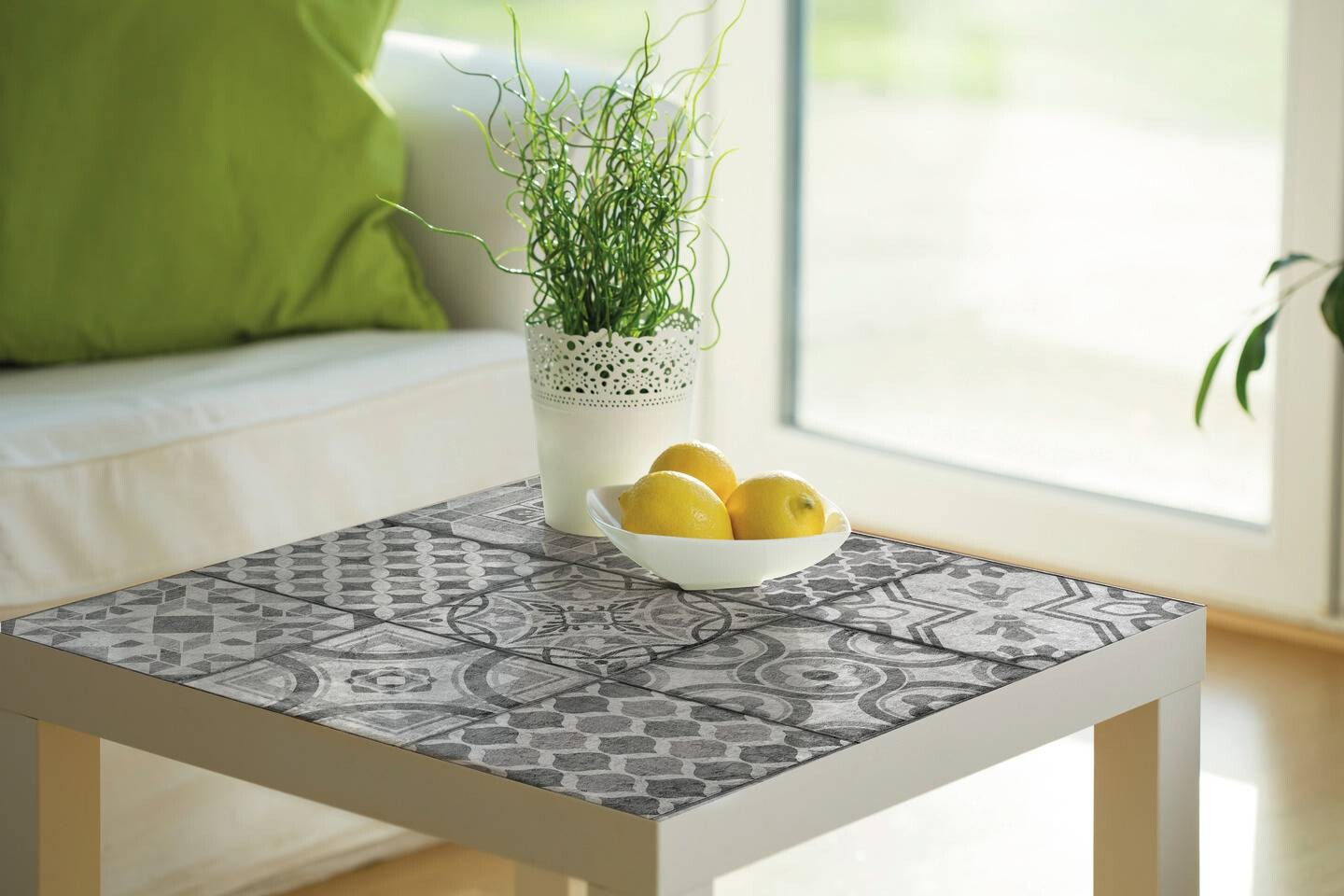 d-c-fix Dekofolie Visbi grau weiß B/L: ca. 45x150 cm