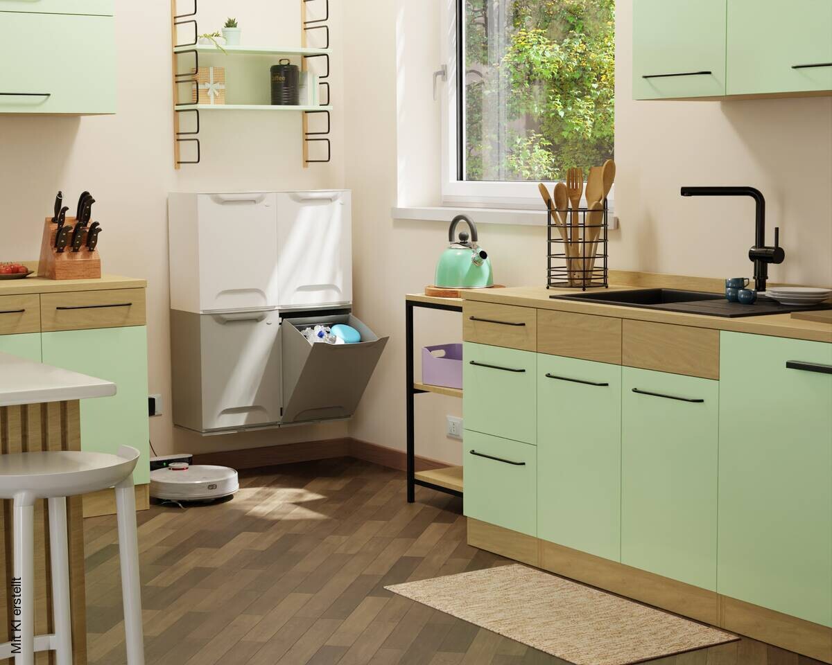 Eco-Logico Abfalleimer grau B/H/L: ca. 29x47x34 cm