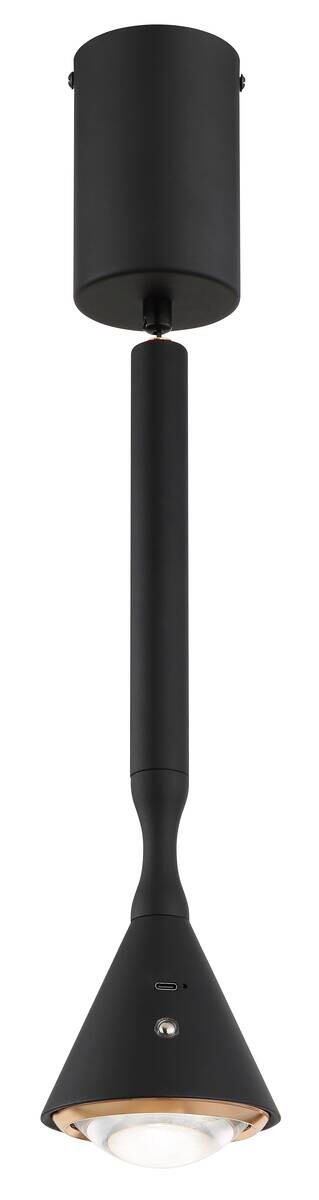 GLOBO Hängeleuchte schwarz Opal Kunststoff Metall H/D: ca. 210x9,9 cm 1.0 Brennstellen