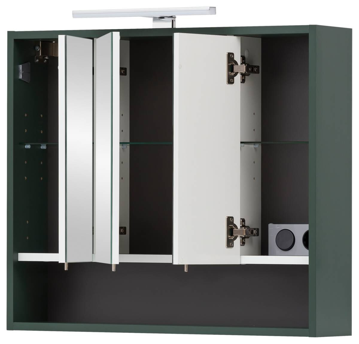 Spiegelschrank Kent waldgrün B/H/T: ca. 70x64,2x16 cm