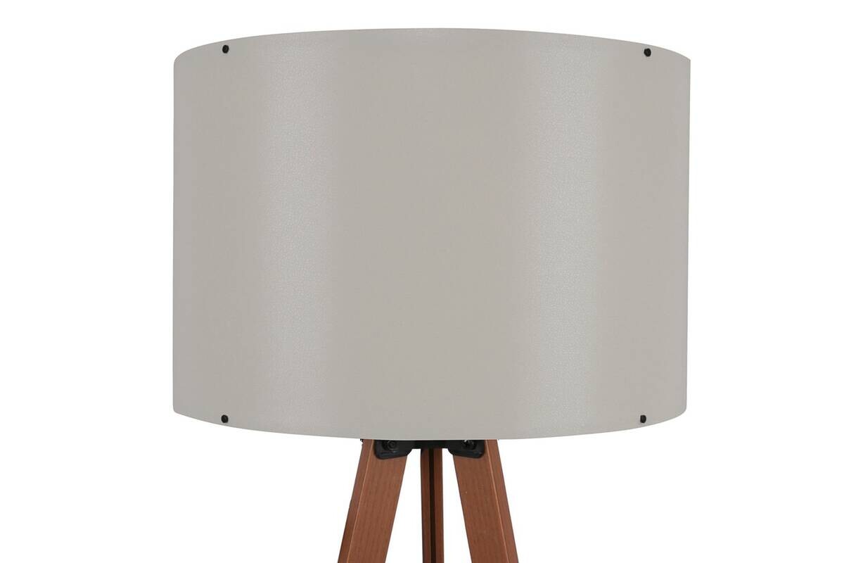 Opviq Stehleuchte braun MDF PVC B/H/T/L/D: ca. 38x140x38x38x38 cm E27 1 Brennstellen