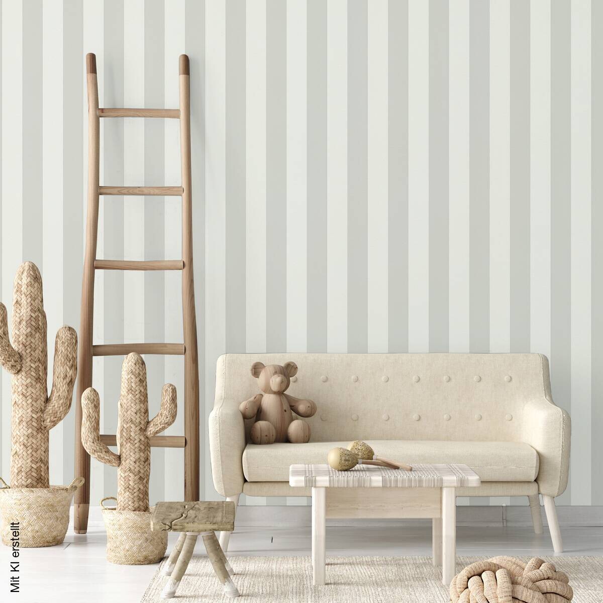 A.S.Creation Vliestapete Trendwall 2 Streifen grau B/L: ca. 53x1005 cm