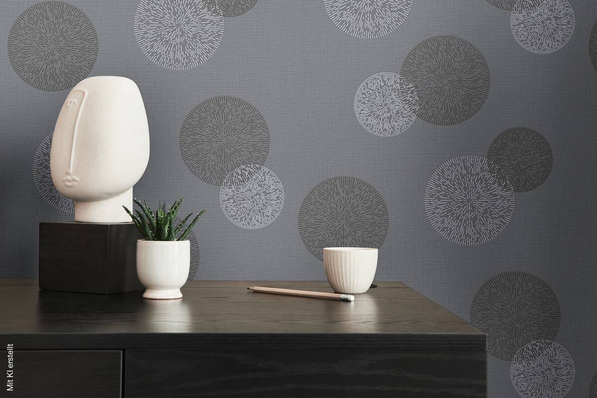 A.S.Creation Vliestapete Black & White Punkte grau B/L: ca. 53x1005 cm