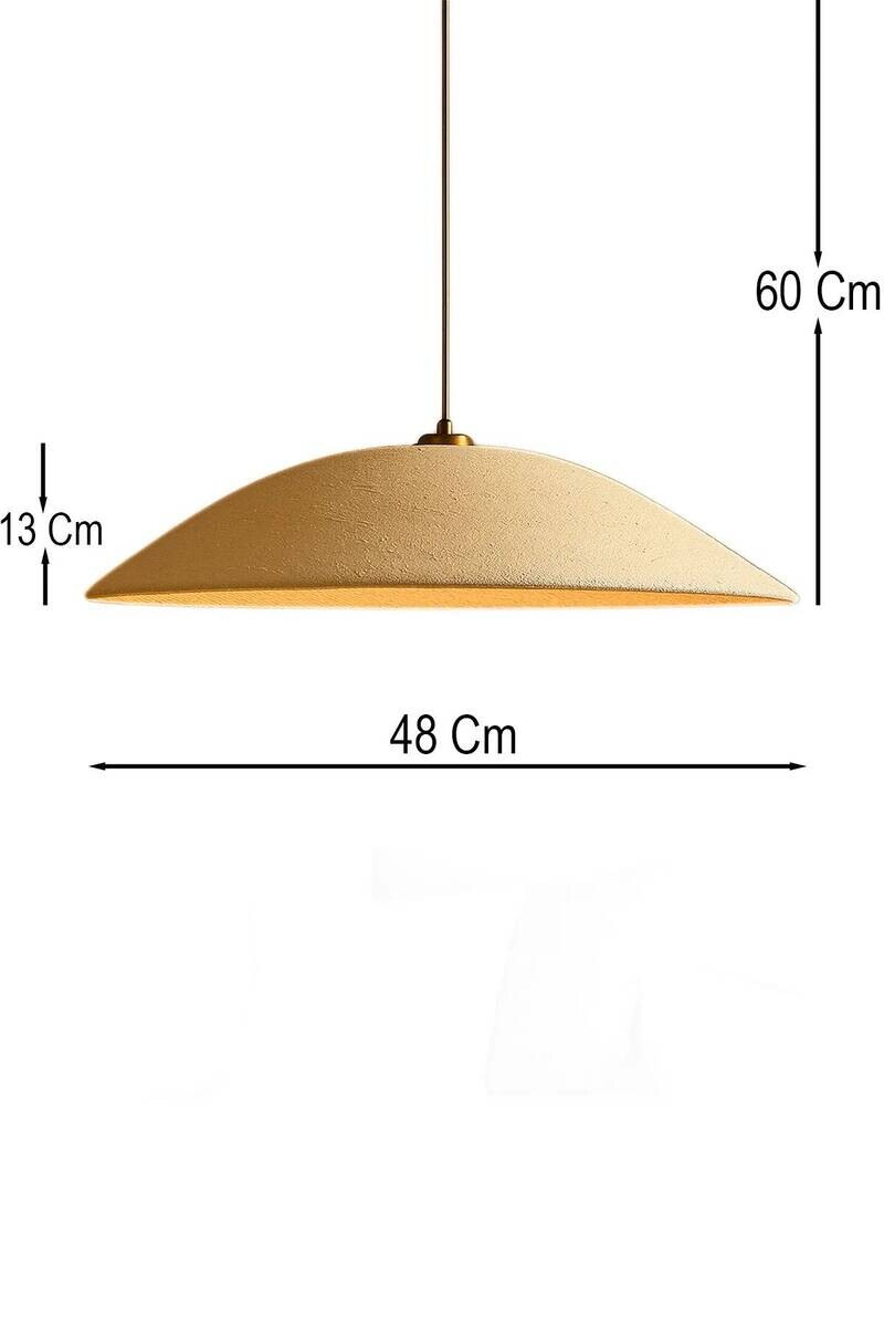 Opviq Pendelleuchte creme gold Metall B/T/L: ca. 48x48x48 cm E27 1 Brennstellen